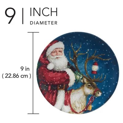 Certified International Set Of 4 Santa's Secret Dessert Plates 2 Certified International Set Of 4 Santa's Secret Dessert Plates - Image 2