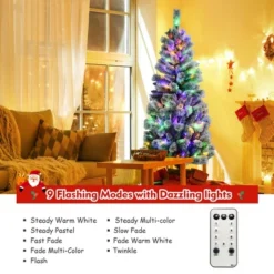 Costway 6FT Pre-Lit Hinged Christmas Tree Snow Flocked W/9 Modes Remote Control Lights 15 Costway 6FT Pre-Lit Hinged Christmas Tree Snow Flocked W/9 Modes Remote Control Lights -Northlight Sale Store GUEST d351f6cd 2f10 4ac0 b591 5787d61eceea