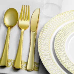 Chateau Fine Tableware 252-Piece White And Gold Plates, Napkins, Party Supplies, Dinnerware For Adults (36 Sets) 7 Chateau Fine Tableware 252-Piece White And Gold Plates, Napkins, Party Supplies, Dinnerware For Adults (36 Sets) -Northlight Sale Store GUEST d35ee77a d423 42dc 88d5 e403685e46a2