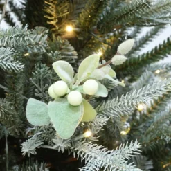 LuxenHome 7Ft Pre-Lit Green Artificial Fir Christmas Tree With Mistletoe Decorations And Metal Stand 18 LuxenHome 7Ft Pre-Lit Green Artificial Fir Christmas Tree With Mistletoe Decorations And Metal Stand -Northlight Sale Store GUEST d3662c54 9652 4b9f a60d 7ba48fd7916c