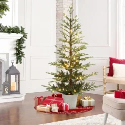 LuxenHome 5.5Ft Pre-Lit Artificial Fir Christmas Tree, Realistic Green Branches & Decorative Planter -Northlight Sale Store GUEST d40dcc86 872d 488c ab0e b121b8ed78d2