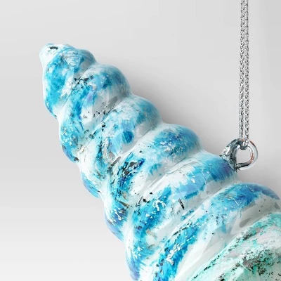 Christmas Blue Sea Shell Ornament - Wondershop™ 2 Christmas Blue Sea Shell Ornament - Wondershop™ - Image 2