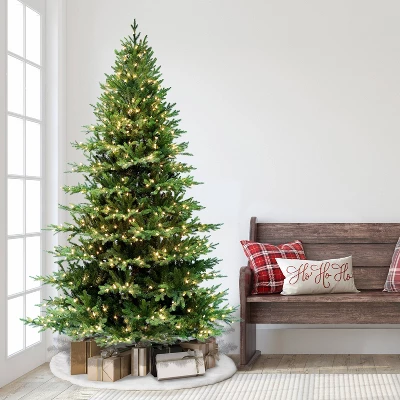7.5ft Pre-Lit Full Berkshire Fir Artificial Christmas Tree - Puleo 4 7.5ft Pre-Lit Full Berkshire Fir Artificial Christmas Tree - Puleo - Image 4