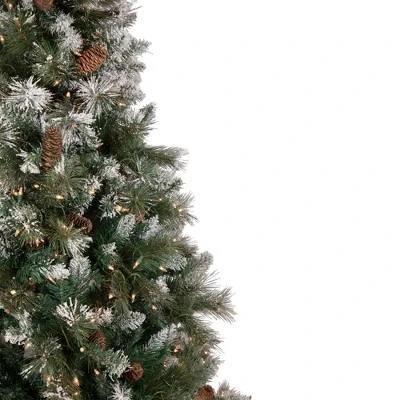 Northlight Real Touch™️ Pre-lit Snow Valley Pine Artificial Christmas Tree - 7.5' - Clear Lights 3 Northlight Real Touch™️ Pre-lit Snow Valley Pine Artificial Christmas Tree - 7.5' - Clear Lights - Image 3
