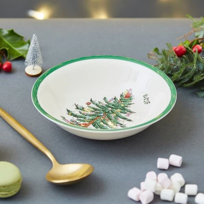 Spode Christmas Tree Ascot Cereal Bowls Set Of 4, Use For Breakfast, Oatmeal, Cereal, Or Soup Made Of Fine Earthenware, Measures 8-Inch 1 Spode Christmas Tree Ascot Cereal Bowls Set Of 4, Use For Breakfast, Oatmeal, Cereal, Or Soup Made Of Fine Earthenware, Measures 8-Inch