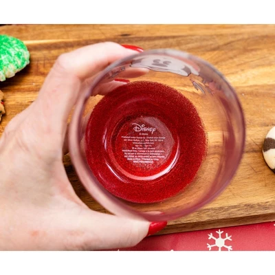 Silver Buffalo Disney Mickey Mouse Santa Hat Teardrop Stemless Wine Glass | Holds 20 Ounces 8 Silver Buffalo Disney Mickey Mouse Santa Hat Teardrop Stemless Wine Glass | Holds 20 Ounces - Image 8