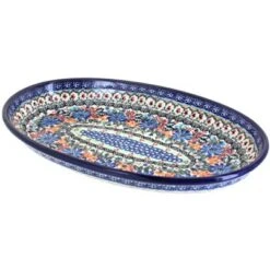 Blue Rose Polish Pottery 104 Vena Oval Platter 19 Blue Rose Polish Pottery 104 Vena Oval Platter -Northlight Sale Store GUEST d7584f46 4c9c 40af 90b3 3a0fd4ea37f6