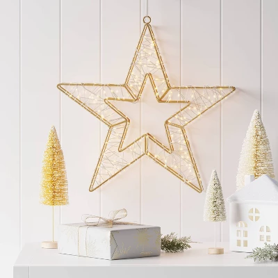 600ct LED High Density Champagne Metal Christmas Hanging Star Twinkling Dew Drop Lights Warm White - Wondershop™ 1 600ct LED High Density Champagne Metal Christmas Hanging Star Twinkling Dew Drop Lights Warm White - Wondershop™