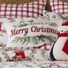 Pine & Plaid Printed Merry Christmas Pillow 12x20 - Levtex Home
