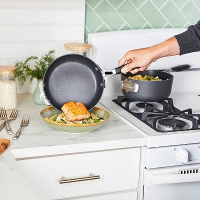 Select By Calphalon With AquaShield Nonstick 9pc Space-Saving Cookware Set: Stackable Pans, Stay-Cool Handles, Dishwasher-Safe 2 Select By Calphalon With AquaShield Nonstick 9pc Space-Saving Cookware Set: Stackable Pans, Stay-Cool Handles, Dishwasher-Safe - Image 2