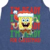 Girls' - SpongeBob SquarePants - I'm Ready For Christmas Graphic Sleeveless Aline Dress