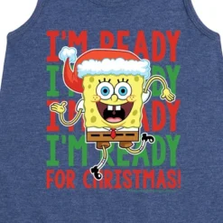 Girls' - SpongeBob SquarePants - I'm Ready For Christmas Graphic Sleeveless Aline Dress