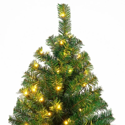 Costway Pre-Lit PVC Christmas Tree 9Ft Hinged 700 LED Lights Green 6 Costway Pre-Lit PVC Christmas Tree 9Ft Hinged 700 LED Lights Green - Image 6