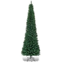 Costway 5'/6'/7'/8' /9' PVC Artificial Pencil Christmas Tree Slim Green 24 Costway 5'/6'/7'/8' /9' PVC Artificial Pencil Christmas Tree Slim Green -Northlight Sale Store GUEST dd8fa406 c185 45fa 89a8 bd174b2535a3