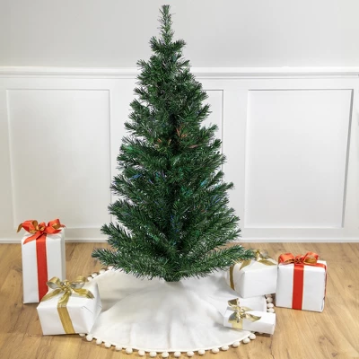 Northlight Pre-Lit Medium Multi-Color Fiber Optic Pine Christmas Tree - 4' 1 Northlight Pre-Lit Medium Multi-Color Fiber Optic Pine Christmas Tree - 4'