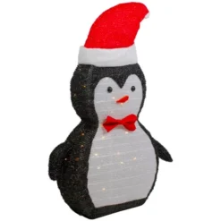 Northlight 28" LED Lighted Tinsel Penguin In Santa Hat Outdoor Christmas Decoration -Northlight Sale Store GUEST df3ae5f8 1bdc 48c6 8056 ab41525b9cbe