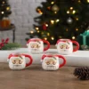 Mr. Christmas Set Of 4 Espresso Mugs - Santa