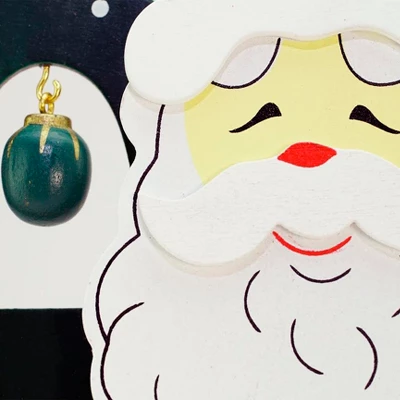 Northlight Santa Claus Cut-Out Ornament Holder Christmas Decoration - 10.25" 1 Northlight Santa Claus Cut-Out Ornament Holder Christmas Decoration - 10.25"