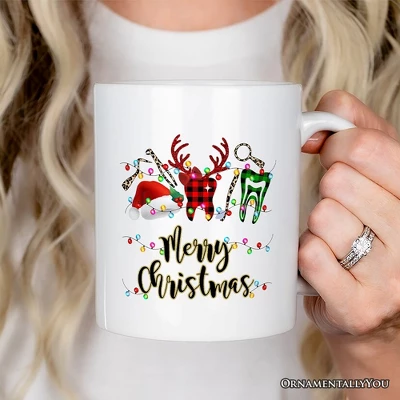 Buffalo Plaid Christmas Mug, Dental Gift (Non-Custom Only)| OrnamentallyYou 2 Buffalo Plaid Christmas Mug, Dental Gift (Non-Custom Only)| OrnamentallyYou - Image 2