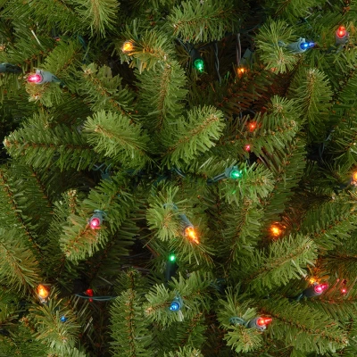 National Tree Company 7 Ft Artificial Pre-Lit Slim Christmas Tree, Green, Kingswood Fir, Multicolor Lights, Includes Stand 2 National Tree Company 7 Ft Artificial Pre-Lit Slim Christmas Tree, Green, Kingswood Fir, Multicolor Lights, Includes Stand - Image 2