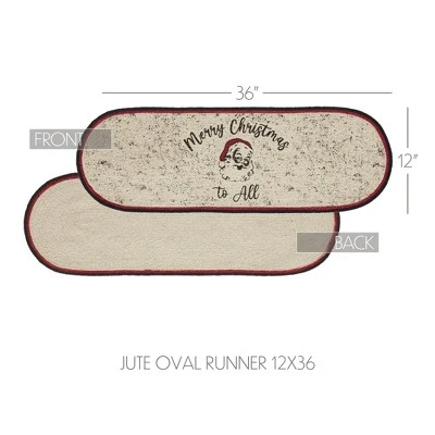 Jolly Ole Santa Jute Oval Runner 12x36 Vhc Brands 2 Jolly Ole Santa Jute Oval Runner 12x36 Vhc Brands - Image 2