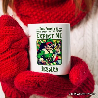 Retro Elf Christmas Mug, Funny Vintage Gift With (Non-Custom Only)| OrnamentallyYou 2 Retro Elf Christmas Mug, Funny Vintage Gift With (Non-Custom Only)| OrnamentallyYou - Image 2