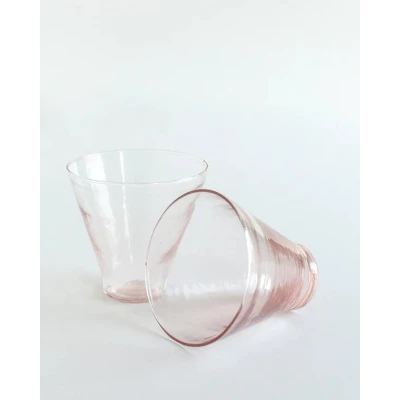 Slickblue Set Of 2 Handmade Hammered Glass Cups – 13.5oz, Colored Glass, Blush/Clear/Smoke 1 Slickblue Set Of 2 Handmade Hammered Glass Cups – 13.5oz, Colored Glass, Blush/Clear/Smoke