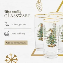 Spode Christmas Tree 15oz Highball Glasses, Set Of 4 - Gold-Rimmed Elegant Holiday-Themed Glassware, Festive Holiday Drinkware For Christmas Parties 10 Spode Christmas Tree 15oz Highball Glasses, Set Of 4 - Gold-Rimmed Elegant Holiday-Themed Glassware, Festive Holiday Drinkware For Christmas Parties -Northlight Sale Store GUEST e45c2ff5 4c5f 4782 b77e eefae3e7ebce