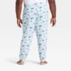 Men's "Tis The Ski-son!" Cozy Knit Holiday Matching Family Pajama Pants - Wondershop™ Blue