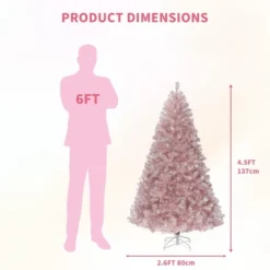 Pre-Lit Rose Gold Christmas Tree — 150 Warm White LEDs, Sparkling Tinsel, Sturdy Metal Stand, Indoor Holiday Accent 15 Pre-Lit Rose Gold Christmas Tree — 150 Warm White LEDs, Sparkling Tinsel, Sturdy Metal Stand, Indoor Holiday Accent -Northlight Sale Store GUEST e7380ab6 ca5a 4601 8bdc fc67904db3b0