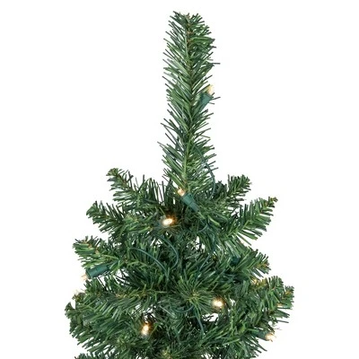 Northlight Pre-Lit Pencil Northern Balsam Fir Artificial Christmas Tree - 6' - Warm Clear LED Lights 3 Northlight Pre-Lit Pencil Northern Balsam Fir Artificial Christmas Tree - 6' - Warm Clear LED Lights - Image 3