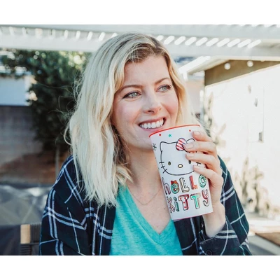 Silver Buffalo Sanrio Hello Kitty Holiday 4-Piece Plastic Cup Set | Each Holds 22 Ounces 3 Silver Buffalo Sanrio Hello Kitty Holiday 4-Piece Plastic Cup Set | Each Holds 22 Ounces - Image 3