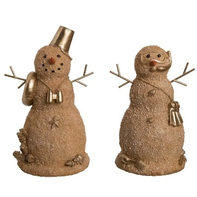 Transpac Large Sandy Snowman Figurine Set Of 2 Colorful Resin Christmas Tabletop Decorations For Indoor Use 1 Transpac Large Sandy Snowman Figurine Set Of 2 Colorful Resin Christmas Tabletop Decorations For Indoor Use