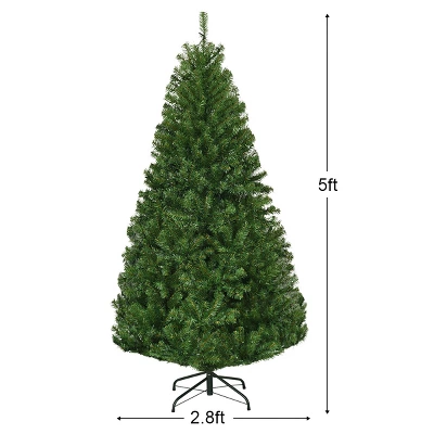 Costway 4/5/6/7/8/9 Ft Pre-Lit Artificial Christmas Tree Hinged 100/150/350/500/750/1000 LED Lights 2 Costway 4/5/6/7/8/9 Ft Pre-Lit Artificial Christmas Tree Hinged 100/150/350/500/750/1000 LED Lights - Image 2