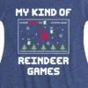 Girls' - Instant Message - My Kind Of Reindeer Games Christmas Fit & Flair Cap Sleeve Graphic Dress