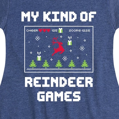 Girls' - Instant Message - My Kind Of Reindeer Games Christmas Fit & Flair Cap Sleeve Graphic Dress 1 Girls' - Instant Message - My Kind Of Reindeer Games Christmas Fit & Flair Cap Sleeve Graphic Dress