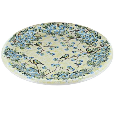 Blue Rose Polish Pottery 136 Vena Large Round Platter 4 Blue Rose Polish Pottery 136 Vena Large Round Platter - Image 4