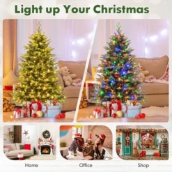 Costway 5/6/7 FT Pre-Lit Christmas Tree Hinged With 250/350/470 Multi-color Lights 19 Costway 5/6/7 FT Pre-Lit Christmas Tree Hinged With 250/350/470 Multi-color Lights -Northlight Sale Store GUEST eda28979 d708 4504 a533 cf63446db56b