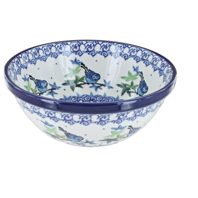 Blue Rose Polish Pottery Ceramika Artystyczna Cereal Bowl 12 Blue Rose Polish Pottery Ceramika Artystyczna Cereal Bowl - Image 12