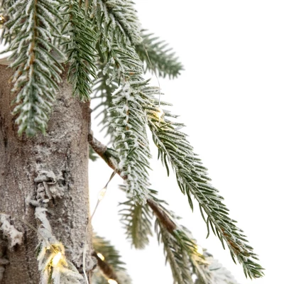 Northlight Pre-Lit Flocked Battery Operated Alpine Artificial Christmas Tree - 3' - Clear LED Lights 6 Northlight Pre-Lit Flocked Battery Operated Alpine Artificial Christmas Tree - 3' - Clear LED Lights - Image 6