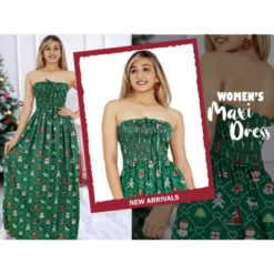 HAPPY BAY Women's Casual Beach Vacation Christmas Holiday A Line Slit Maxi Dresses Tube Top Long Strapless Santa Dress For Women L-XL Tree Green 9 HAPPY BAY Women's Casual Beach Vacation Christmas Holiday A Line Slit Maxi Dresses Tube Top Long Strapless Santa Dress For Women L-XL Tree Green -Northlight Sale Store GUEST f07c37c1 aea2 43d2 ad2f bbdc0e95923b
