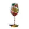 Lolita Glassware 9.0 Inch Merry Christmas Mom , Hand Painted Wine Glass (1PC)