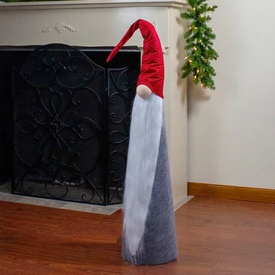 Northlight Tall Cone Gnome Christmas Decoration - 32.5" - Red And Gray 2 Northlight Tall Cone Gnome Christmas Decoration - 32.5" - Red And Gray - Image 2