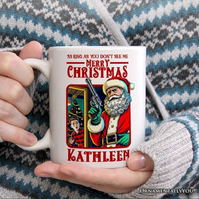 Bad Retro Santa Christmas Mug, Holiday Humor Gift (Non-Custom Only)| OrnamentallyYou 2 Bad Retro Santa Christmas Mug, Holiday Humor Gift (Non-Custom Only)| OrnamentallyYou - Image 2