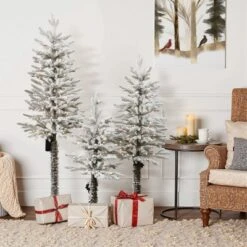 LuxenHome 3-Piece Holiday Artificial Tree Sets With Lights And Flat Stand Green -Northlight Sale Store GUEST f25a8af5 4163 4179 96ec 39c71b6d5025