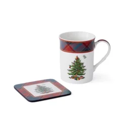 Spode Christmas Tree Tartan Mug & Coaster Set With Tin Box (5-Piece Set), Elegant Porcelain Mugs And Cork-Backed Coasters, Dishwasher & Microwave Safe 8 Spode Christmas Tree Tartan Mug & Coaster Set With Tin Box (5-Piece Set), Elegant Porcelain Mugs And Cork-Backed Coasters, Dishwasher & Microwave Safe -Northlight Sale Store GUEST f300d4c3 0c0f 4bc6 8f56 52f21aa51d48
