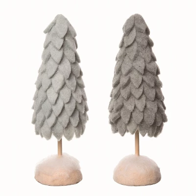 Transpac Large Felt Layered Tree Decor Set Of 2 Christmas Home Decorations For Festive Holiday Decor 1 Transpac Large Felt Layered Tree Decor Set Of 2 Christmas Home Decorations For Festive Holiday Decor