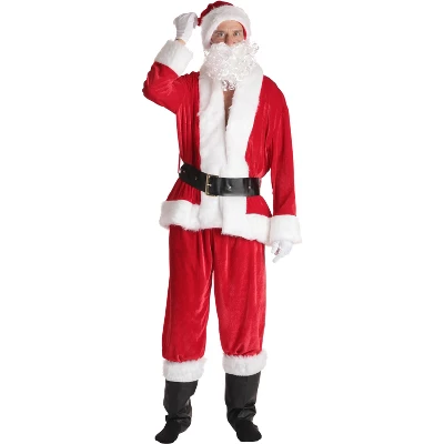 #followme Men's Santa Claus Costume - 7 Pc Velvet Christmas Xmas Santa Outfit 2 #followme Men's Santa Claus Costume - 7 Pc Velvet Christmas Xmas Santa Outfit - Image 2
