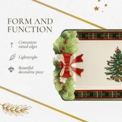 Spode Christmas Tree Figural Tartan Tray, 12-Inch Festive Serving Tray With Tartan Border, Christmas Serving Tray - Fine Earthenware 10 Spode Christmas Tree Figural Tartan Tray, 12-Inch Festive Serving Tray With Tartan Border, Christmas Serving Tray - Fine Earthenware -Northlight Sale Store GUEST f6f64881 82a6 4200 b0ba 20f2692877a3