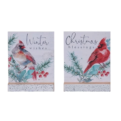 Transpac MDF Cardinal Christmas Decor Set Of 2 With Metal Accents For Festive Home Decorations And Holiday Cheer 1 Transpac MDF Cardinal Christmas Decor Set Of 2 With Metal Accents For Festive Home Decorations And Holiday Cheer